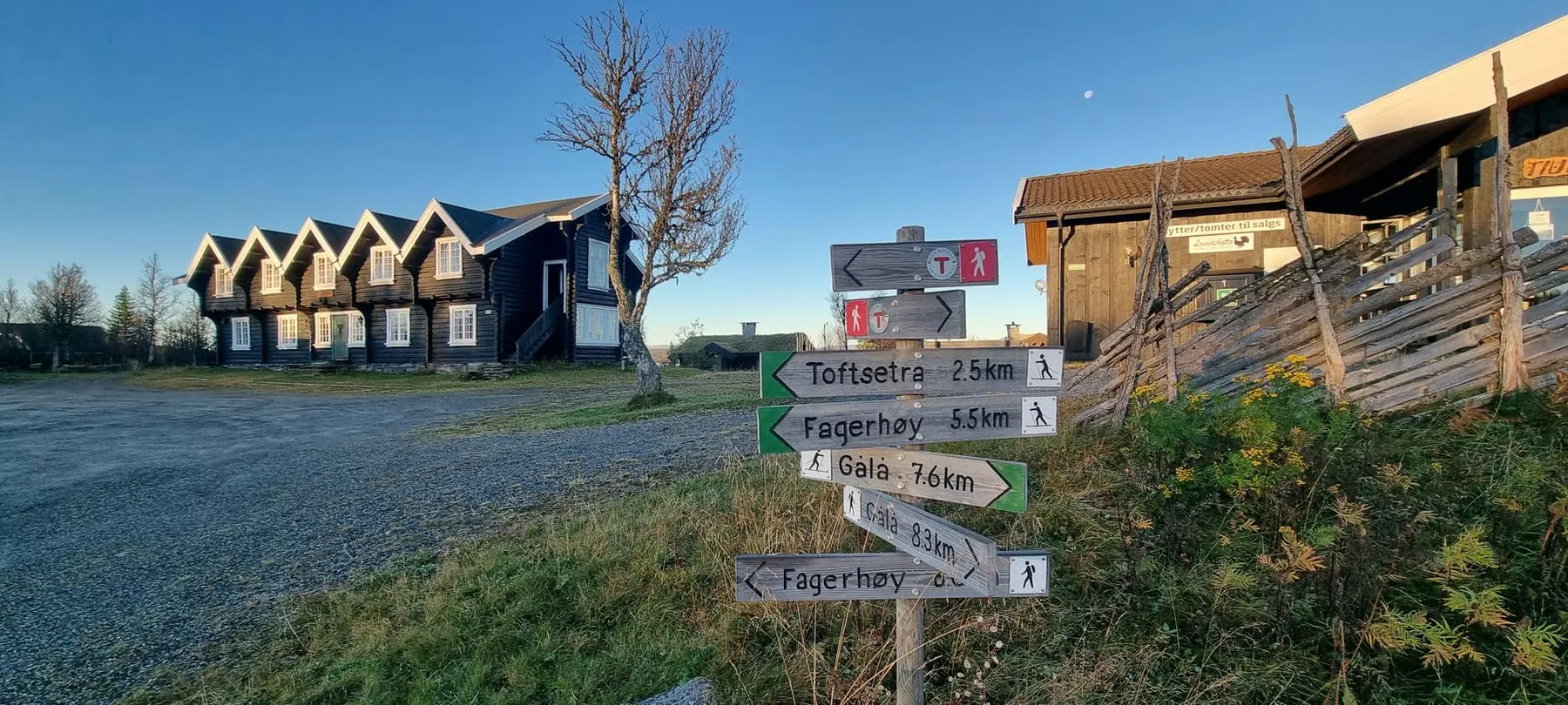Skilting ved fjellstua